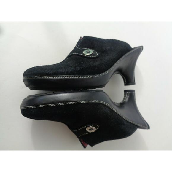 COLE HAAN Womens 6.5M Black Suede & Smooth Leather Mules Clogs Shoes BRAZIL - Picture 5 of 8